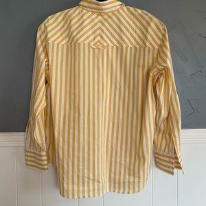 AYR “The Deep End” button up yellow stripe size S